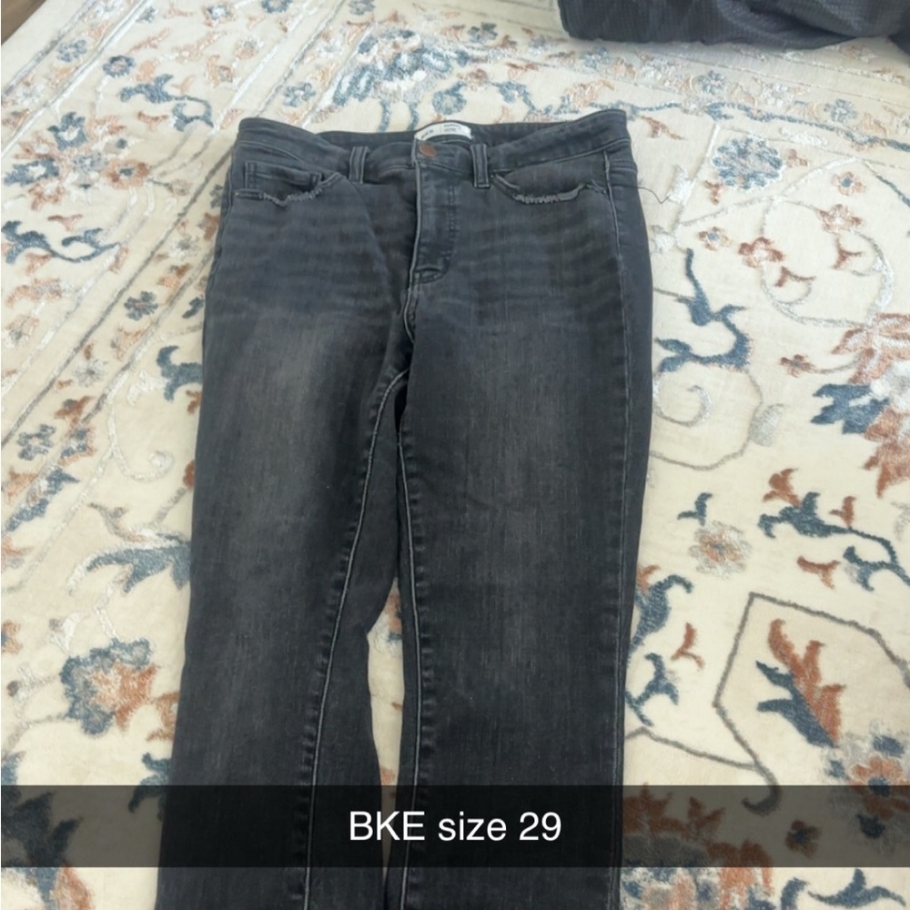 BKE Women's Dark Gray Skinny Jeans